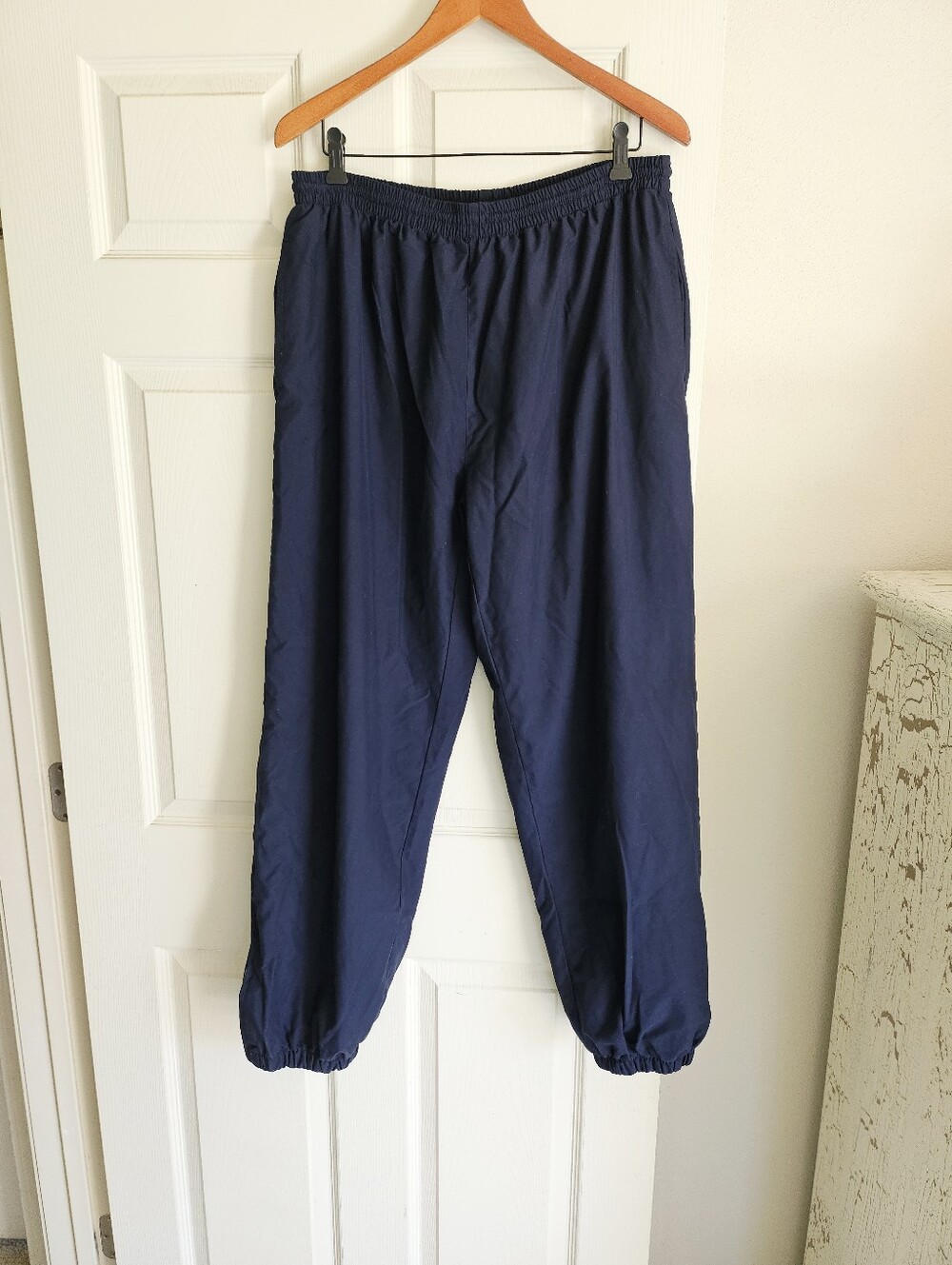 Champion L Athletic Apparel Warmups Navy Blue Very Good Condition